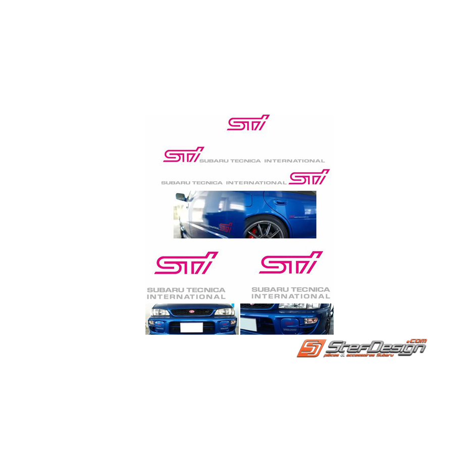 Autocollants STI impreza GT 
