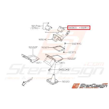 Cendrier origine SUBARU WRX/STI 2005-2006