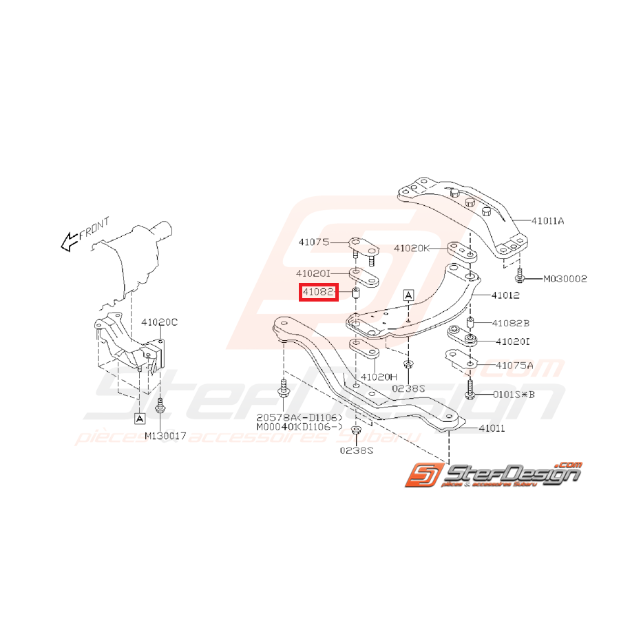 Entretoise de Poutre Transversale Origine Subaru GT 1993 - 2000 Entretoise de Poutre Transversale Origine Subaru GT 1993 - 2000