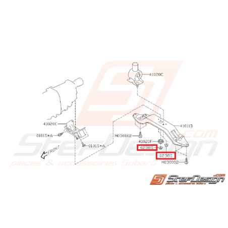 Écrou traverse de renfort pare-choc WRX/STI 01-05 Écrou traverse de renfort pare-choc WRX/STI 01-05