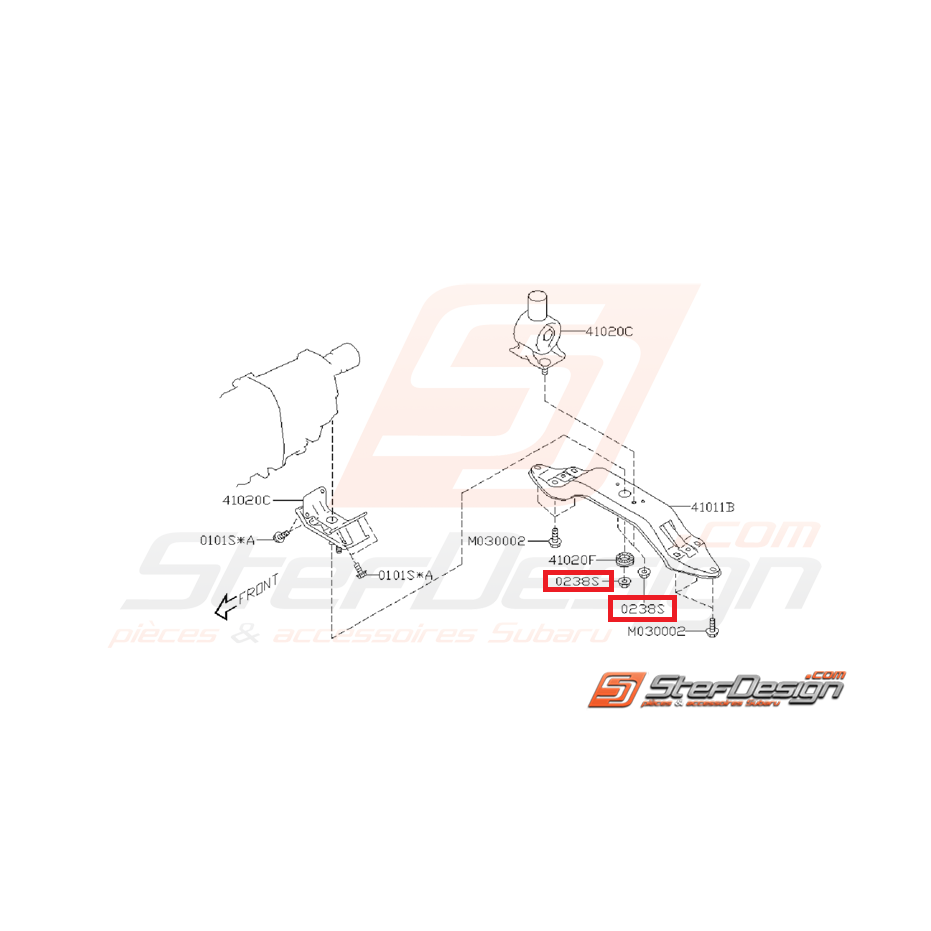 Écrou traverse de renfort pare-choc WRX/STI 01-05