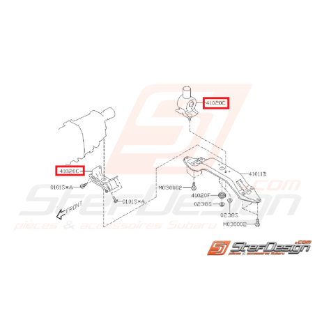 Support de Boite SUBARU STI 2001 - 2014