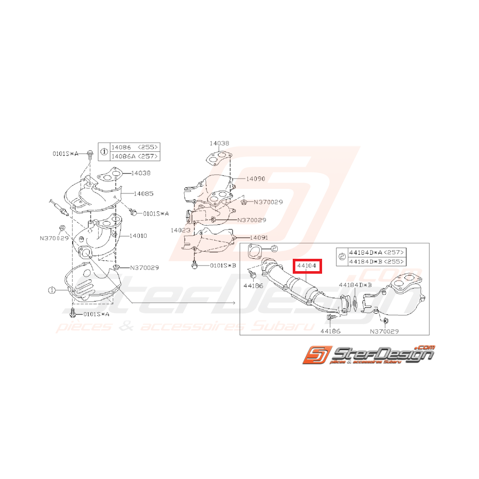 Crosspipe origine subaru STI 06-14