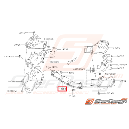 Cross pipe origine subaru GT 93-00 STI 01-05 WRX 01-11