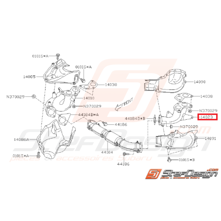 Collecteur d'échappement gauche SUBARU GT 93-00 WRX/STI 01-05