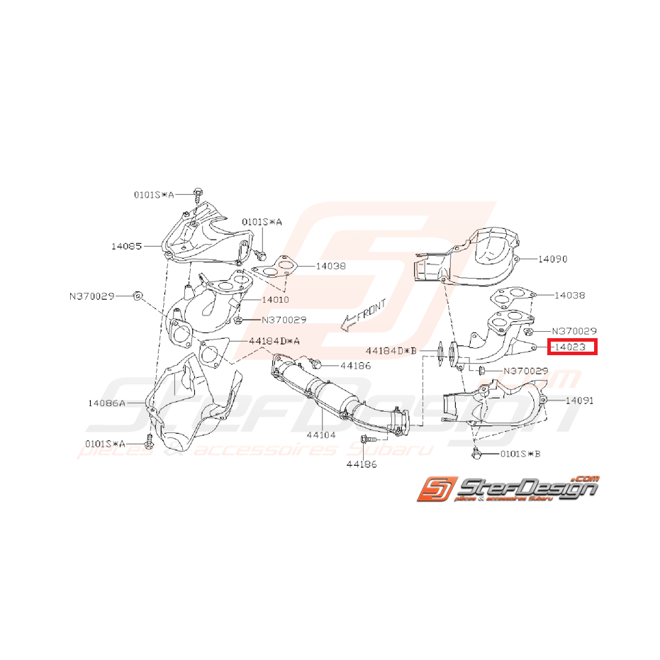 Collecteur d'échappement gauche SUBARU GT 93-00 WRX/STI 01-05