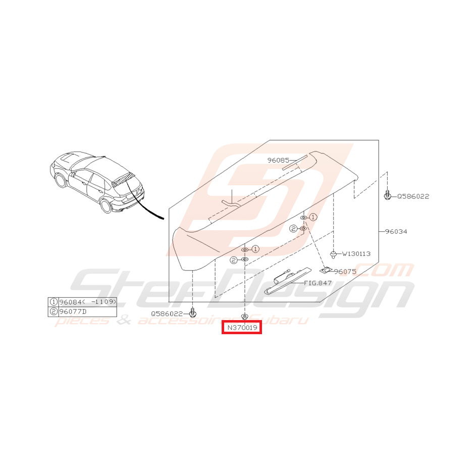 Ecrou fixation boite à air WRX/STI 08-14 Ecrou fixation boite à air WRX/STI 08-14