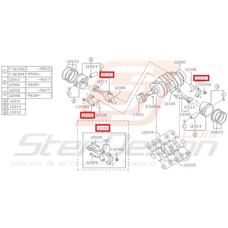 Bielle origine subaru GT 93-00 WRX 01-05