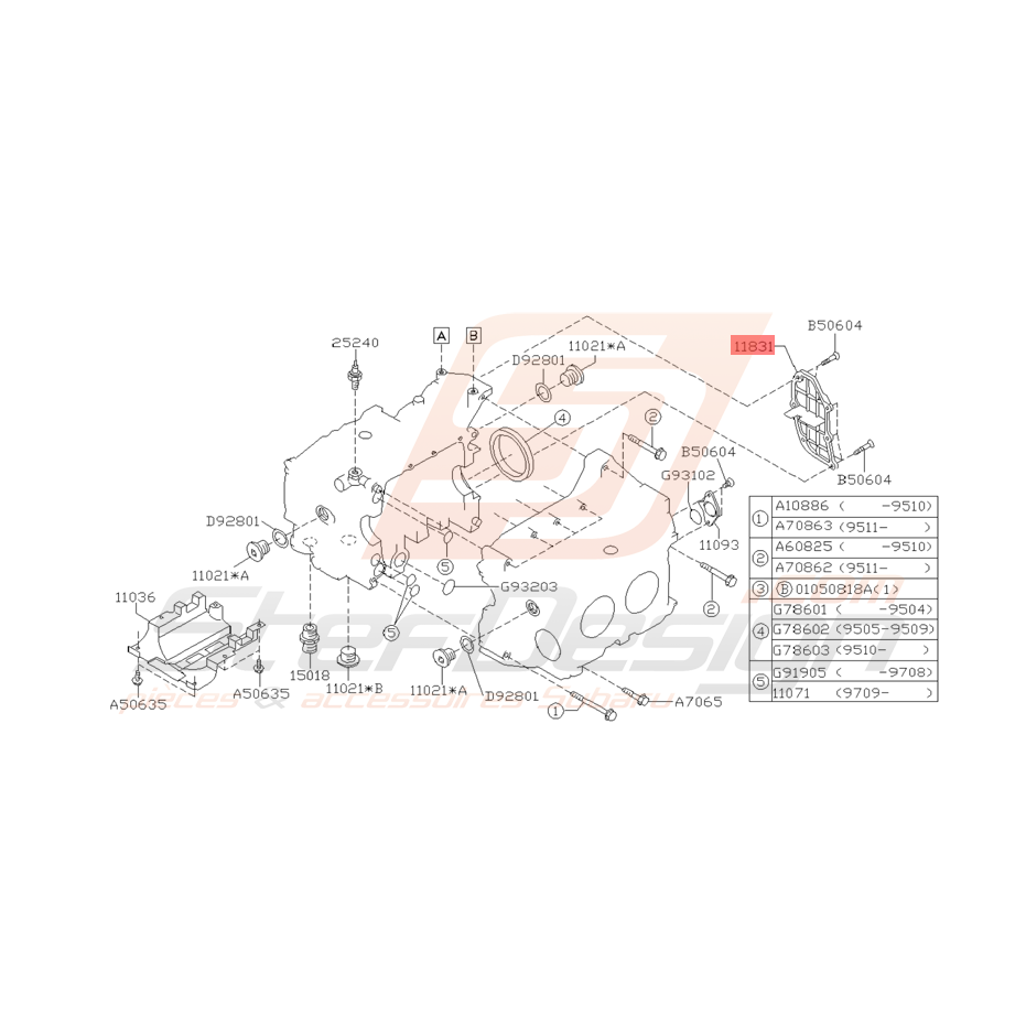 Couvercle de Séparateur d'Huile Origine Subaru GT 1993 - 1998 Couvercle de Séparateur d'Huile Origine Subaru GT 1993 - 1998