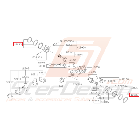 Segmentation SUBARU GT 99-00 WRX 2001 STI 2.0L 