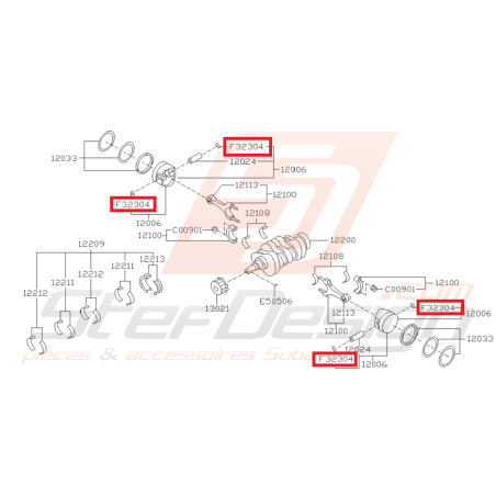 Circlips de piston origine SUBARU EJ20 EJ25