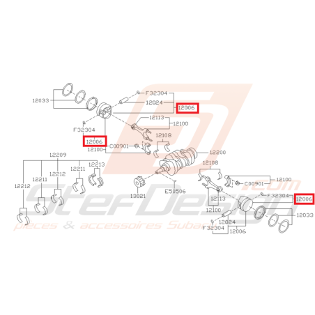 Piston origine SUBARU GT 99-00