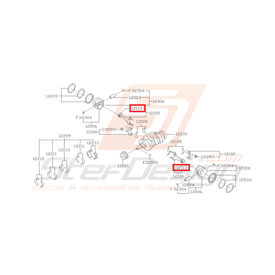 Manchon de bielle subaru GT 93-00
