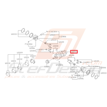 Vilebrequin origine subaru 2.0L GT 99-00 WRX/STI 01-05