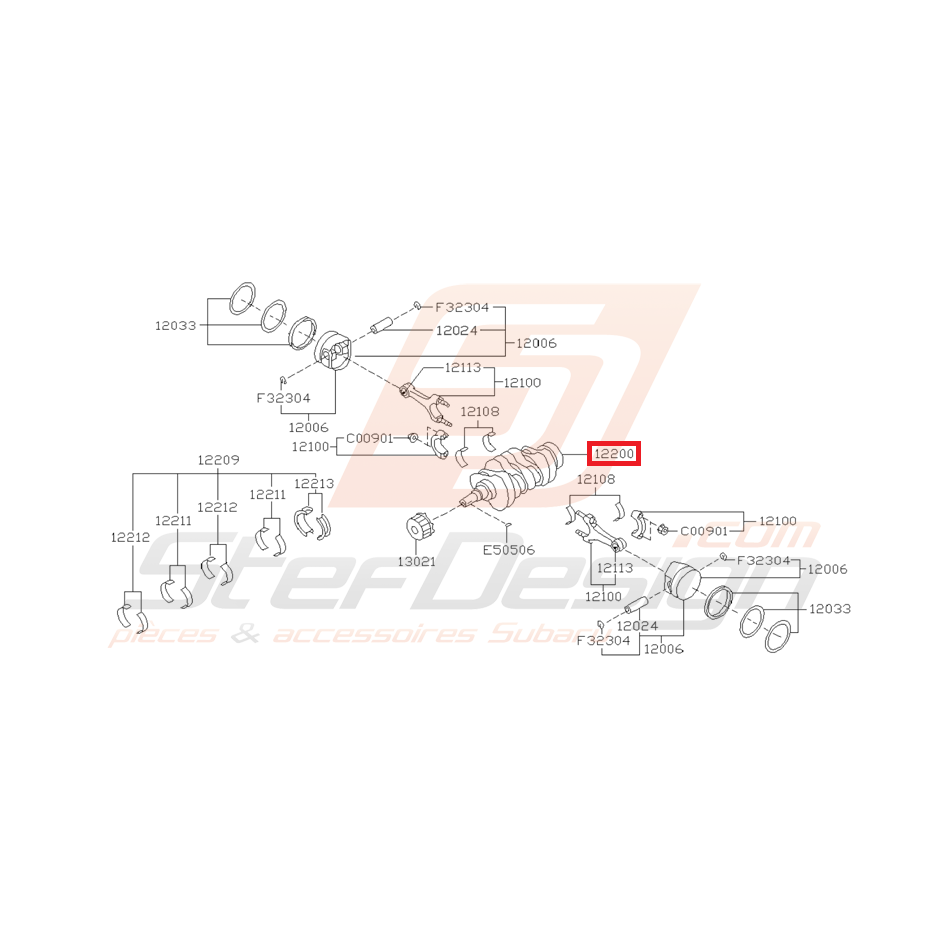 Vilebrequin origine subaru 2.0L GT 99-00 WRX/STI 01-05 Vilebrequin origine subaru 2.0L GT 99-00 WRX/STI 01-05