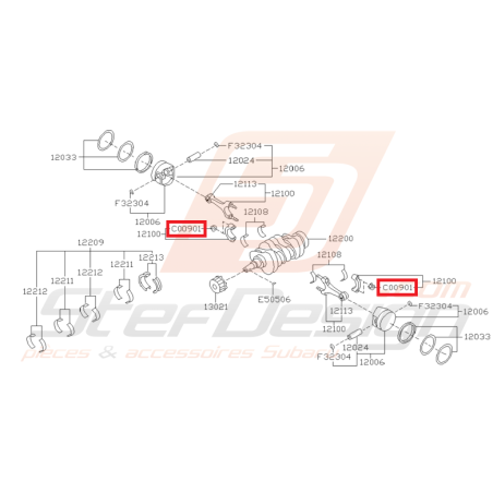 Ecrou 9x9 Subaru GT