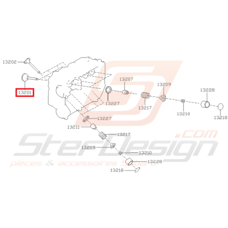 Soupape d'admission subaru GT 04/96-98