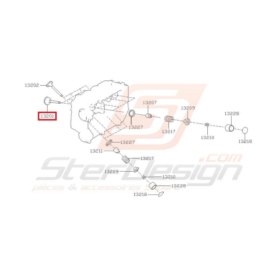 Soupape d'admission subaru GT 04/96-98
