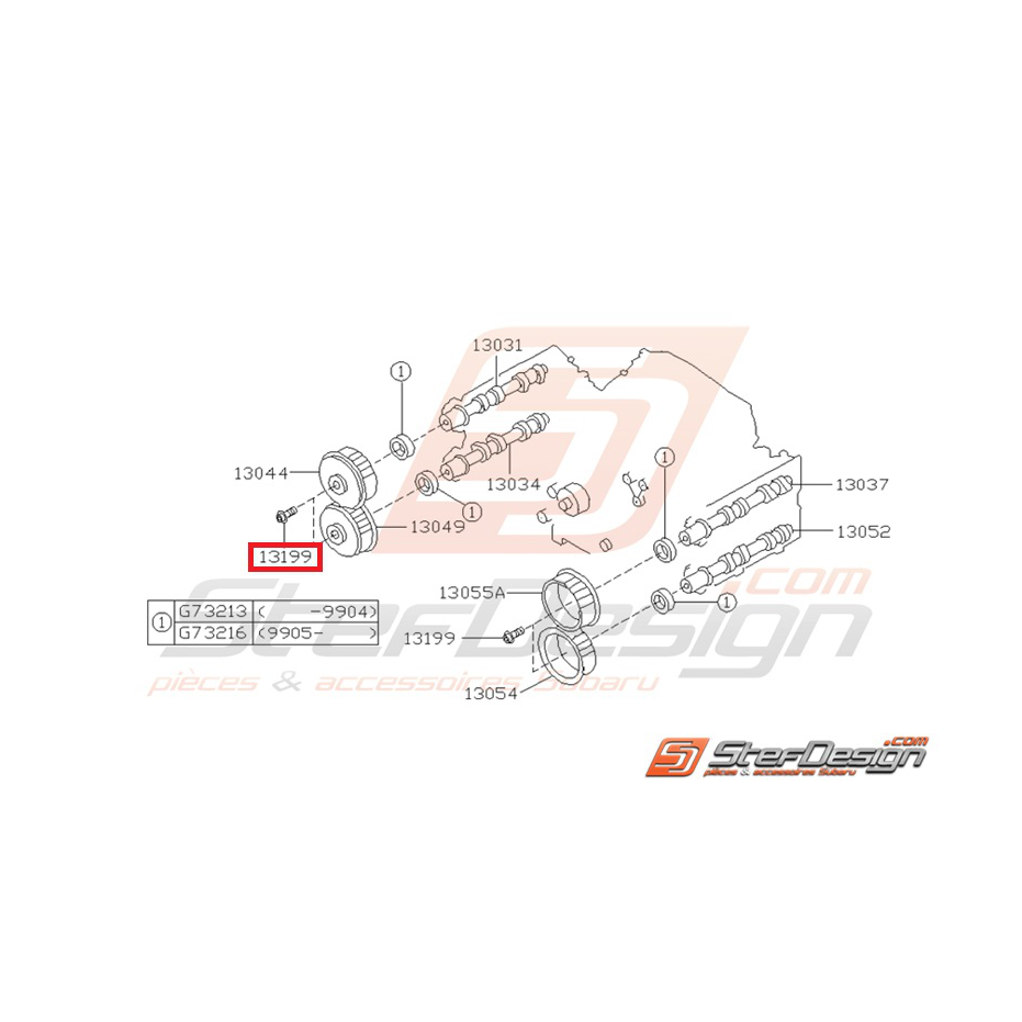 Vis de poulie AAC sans avcs
