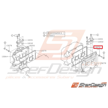 JOINT COUVRE CULASSE GAUCHE SUBARU GT 93 au 31/03/1996