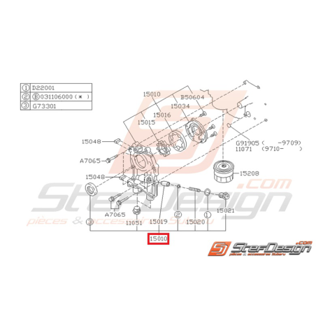 Pompe à huile origine SUBARU GT 93-00 WRX/STI 01-07