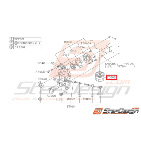 Filtre a huile ORIGINE SUBARU pour GT 93-00 WRX/STI 01-19