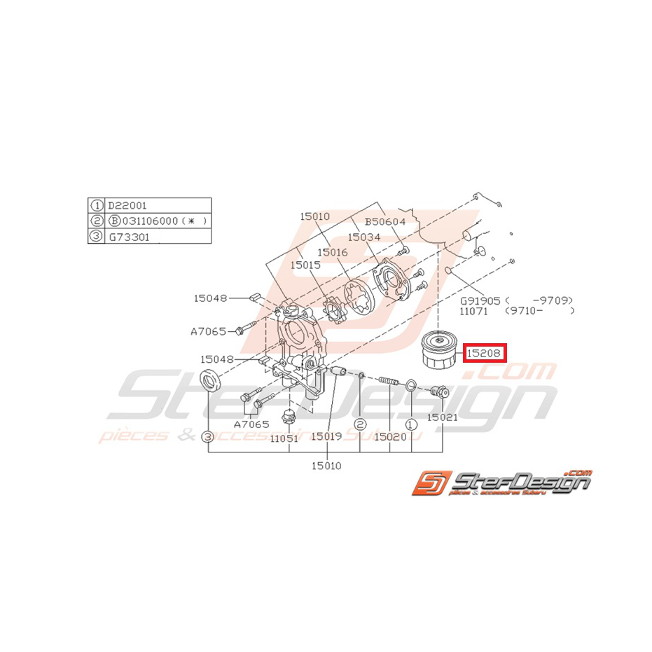 Filtre a huile ORIGINE SUBARU pour GT 93-00 WRX/STI 01-19 Filtre a huile ORIGINE SUBARU pour GT 93-00 WRX/STI 01-19