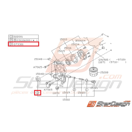 Joint spy de pompe à huile subaru