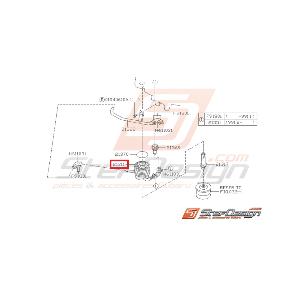 Modine d'huile origine subaru GT 93-00