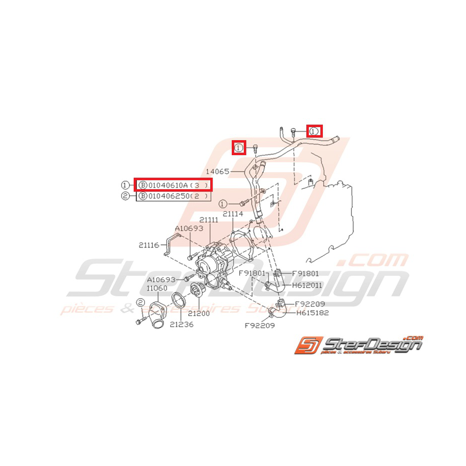 Vis de fixation de capteur map SUBARU GT 97-00