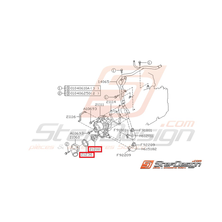 Thermostat origine avec joint SUBARU GT WRX STI 93-15