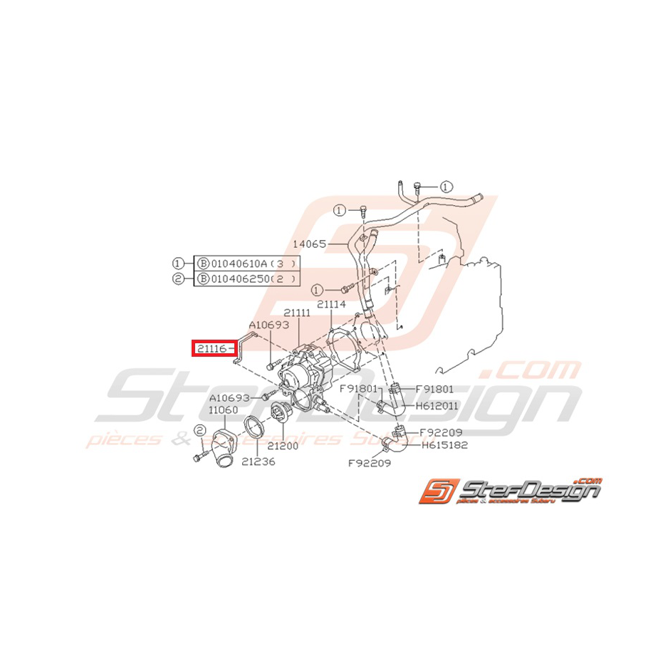 Joint de pompe a eau/bloc SUBARU GT 93-00 WRX/STI 01-14 Joint de pompe a eau/bloc SUBARU GT 93-00 WRX/STI 01-14