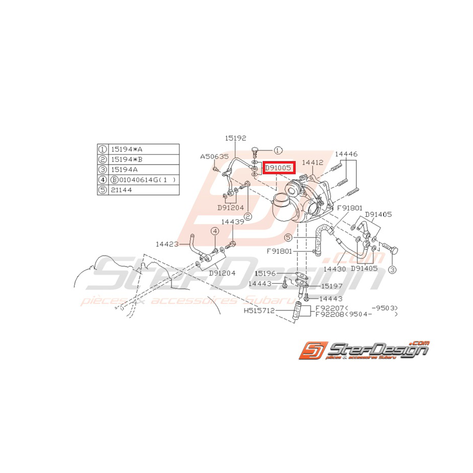 Rondelle cuivre pour vis d'arrivée turbo ORIGINE SUBARU GT 93-00 WRX/STI 01-05 et de 08-14 Rondelle cuivre pour vis d'arrivée turbo ORIGINE SUBARU GT 93-00 WRX/STI 01-05 et de 08-14