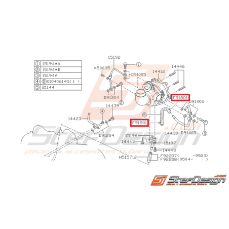 Collier durite pour modine SUBARU GT 97-00 WRX 01-07 Collier durite pour modine SUBARU GT 97-00 WRX 01-07