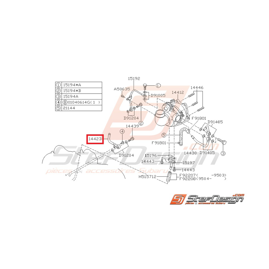 Durite refroidissement turbo origine subaru GT 94-98 Durite refroidissement turbo origine subaru GT 94-98
