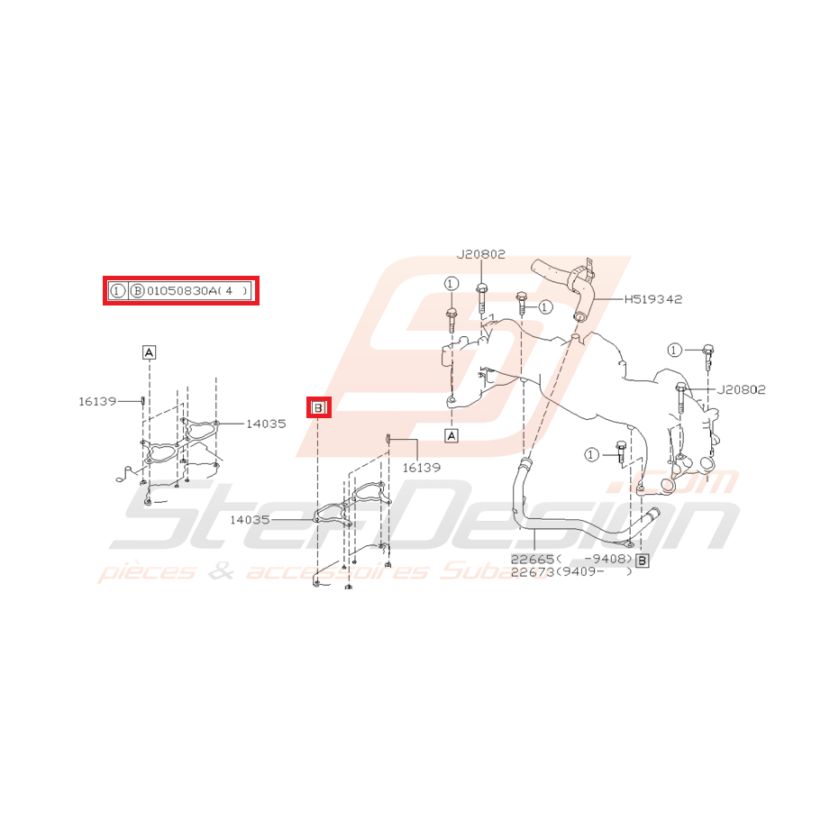 Vis + rondelle de fixation de tôle anti-déjaugeage SUBARU WRX/STI 01-07 et BRZ / TOYOTA GT 86