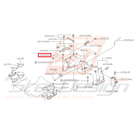 Durite sortie de boite a air GT 97-98