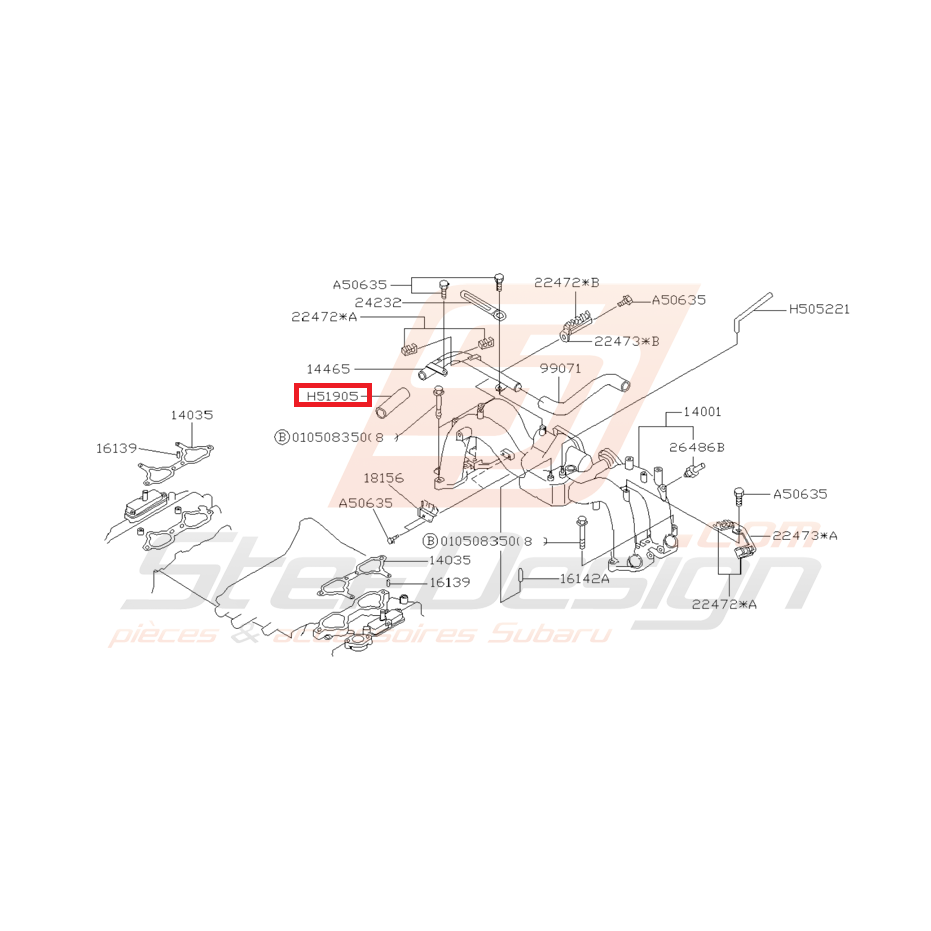 Durite sortie de boite a air GT 97-98 Durite sortie de boite a air GT 97-98