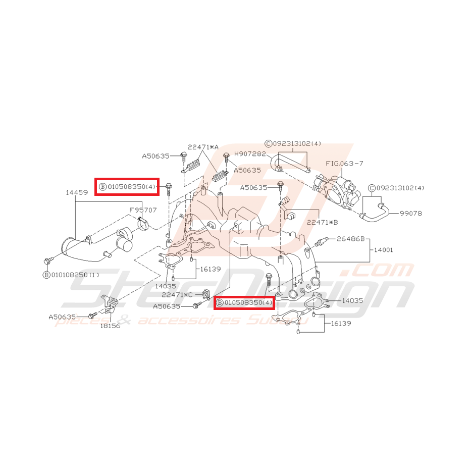 Vis de pieuvre pour Subaru Impreza 1998 Vis de pieuvre pour Subaru Impreza 1998
