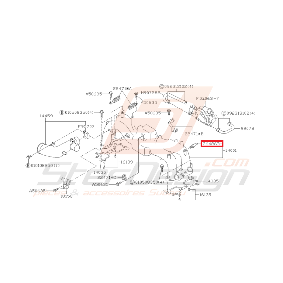 Boulon Joint de Dépression Origine Subaru GT 1997 - 1998 Boulon Joint de Dépression Origine Subaru GT 1997 - 1998