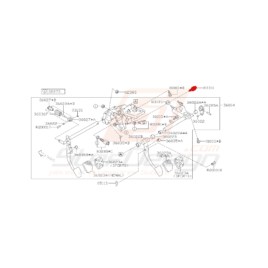 Contacteur feu stop impreza STI 2010