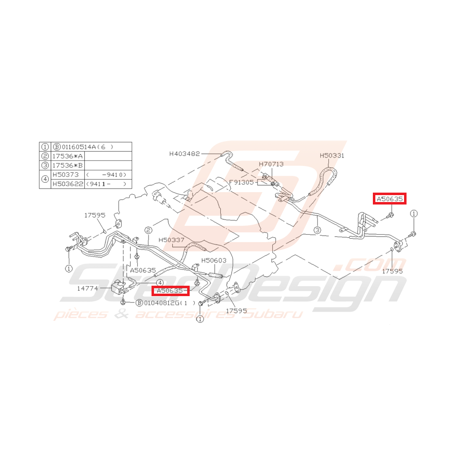 Vis + rondelle de fixation de tôle anti-déjaugeage SUBARU WRX/STI 01-07 et BRZ / TOYOTA GT 86