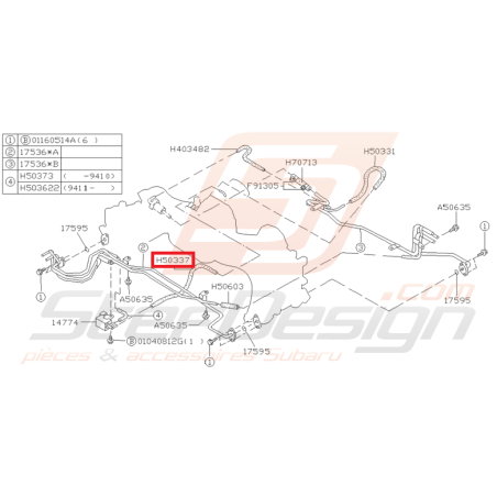 Durite de capteur Subaru GT 97-00