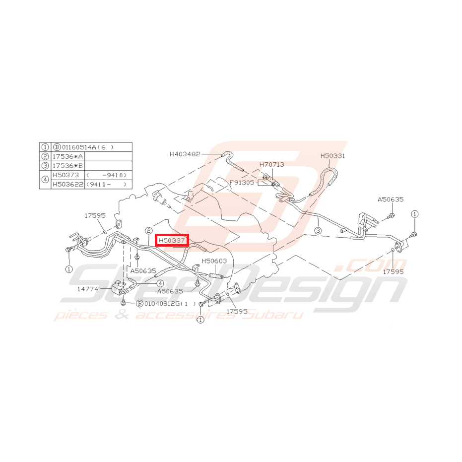 Durite de capteur Subaru GT 97-00