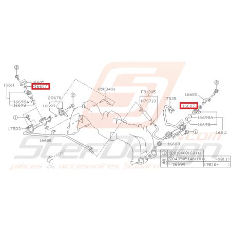 Joint Isolant B Injecteur de Carburant Origine Subaru 1993 - 1996