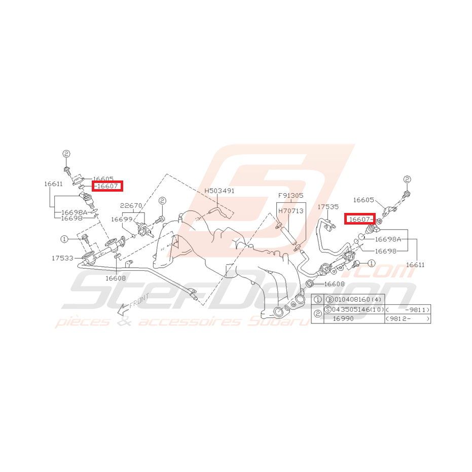 Joint Isolant B Injecteur de Carburant Origine Subaru 1993 - 1996 Joint Isolant B Injecteur de Carburant Origine Subaru 1993 - 1996