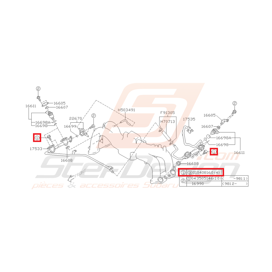 Vis hayon SUBARU WRX/STI 08-10