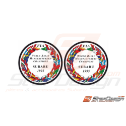 Autocollants subaru impreza FIA Manufacturers champions 1995