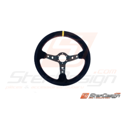 Volant "RRS" 3 Branches Noir 350mm/tulipé 90