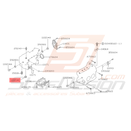 Bouchon Bloc Moteur Origine Subaru Impreza GT 1999 - 2000